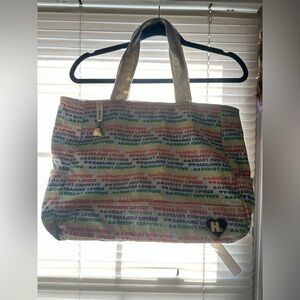 Harajuku Lovers Rainbow Letters Tote Bag.
